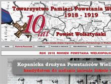 Tablet Screenshot of powstanie.powiatwolsztyn.pl